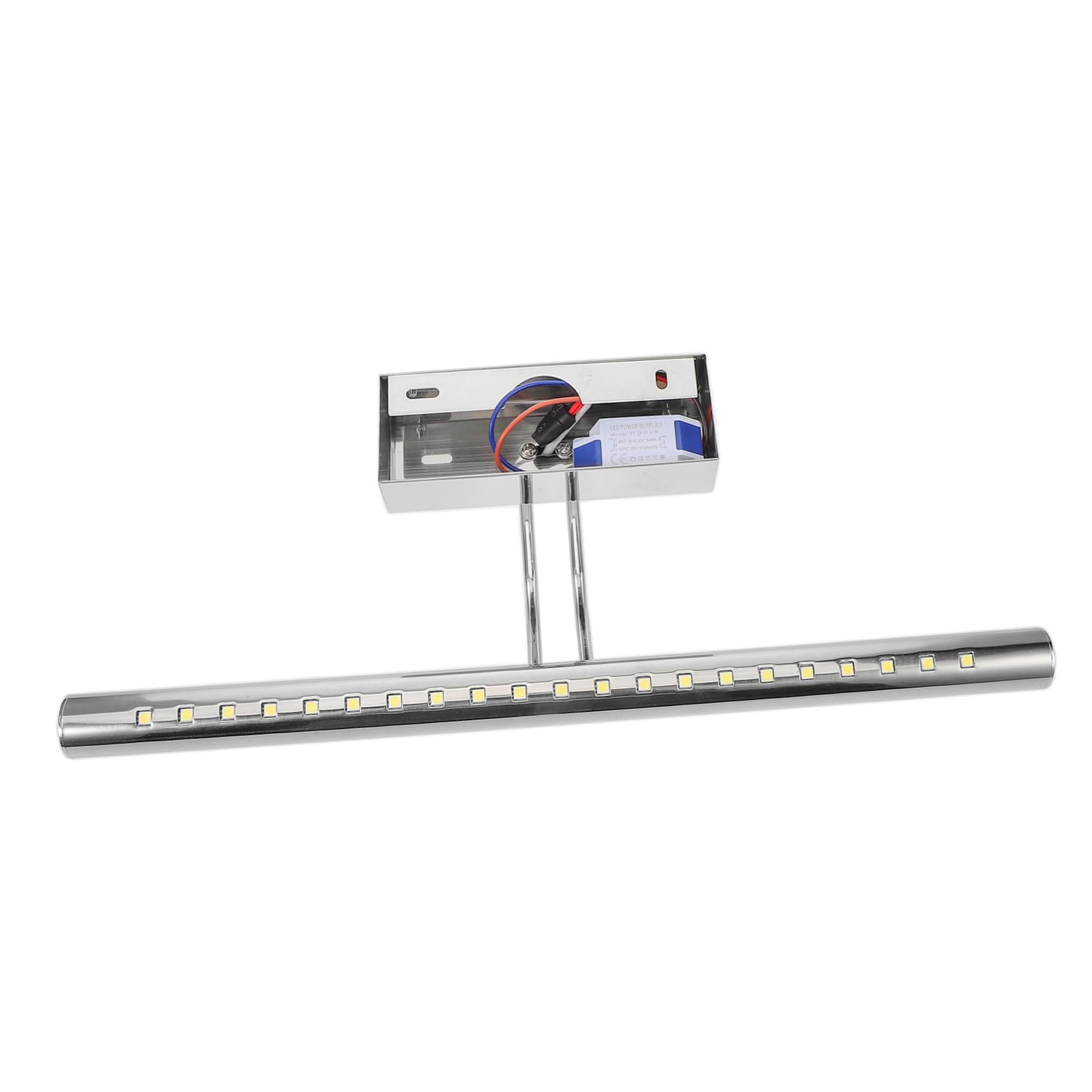 Kisangel Applique Murale LED Argentée pour Salle de Bain, Lampe Miroir Étanche 5w en Acier Inoxydable, Résistance à L'usure et Installation Facile, Style Moderne