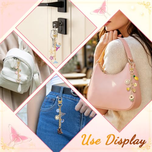 Image of Wurosi 30 Pcs Metal Keychain Making Kit, Bag Charm Chains,Gold