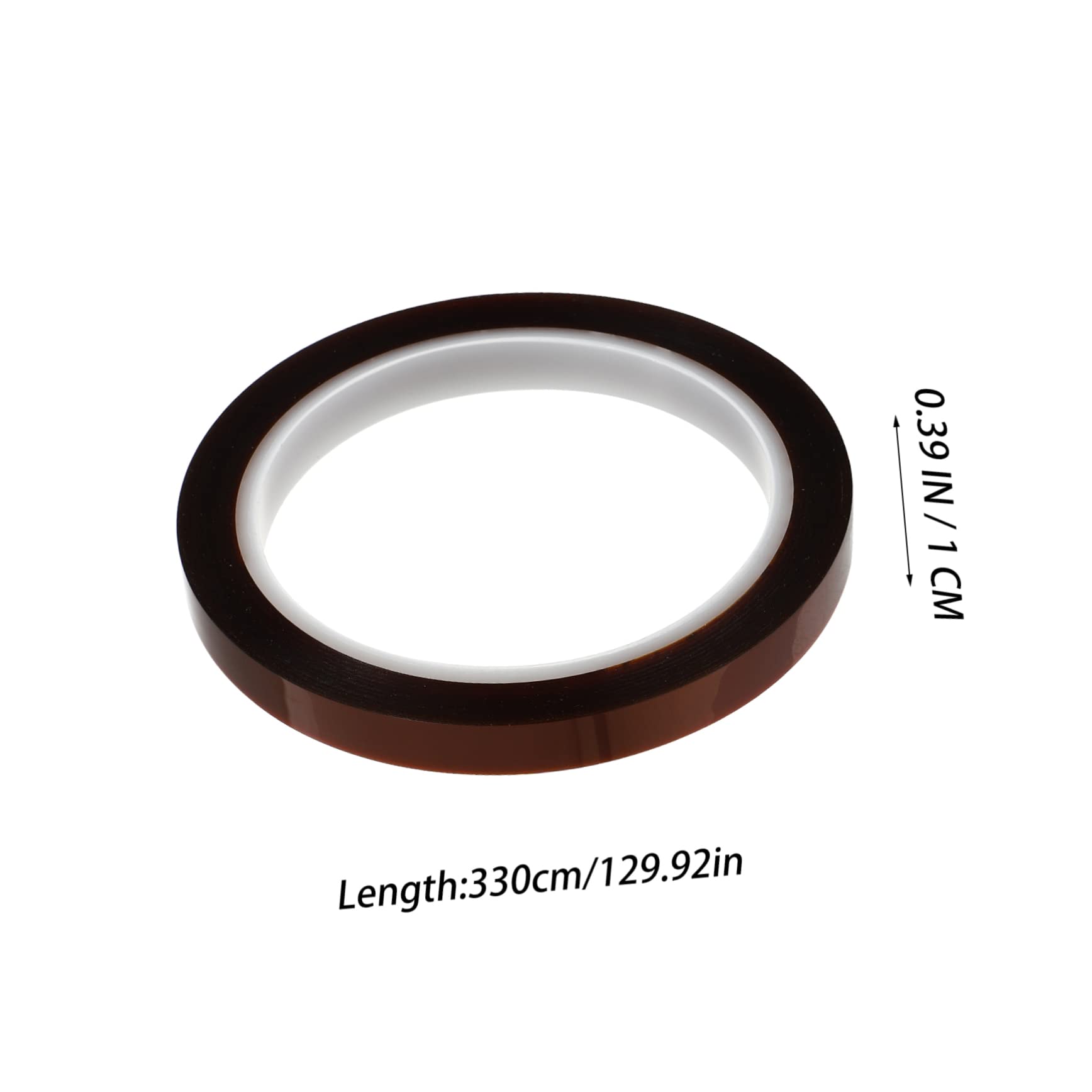 PRETYZOOM 2 Rolls 10mm x 33m Brown Heat Resistant Tape High Temp Soldering Sublimation Vinyl No Residue for 3D Printers Automotive Sensors