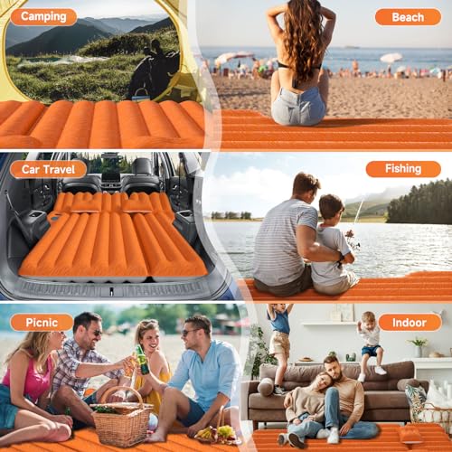 Uncle elk Colchão de ar SUV: colchão de ar inflável de carro para acampamento, cama de carro flocage