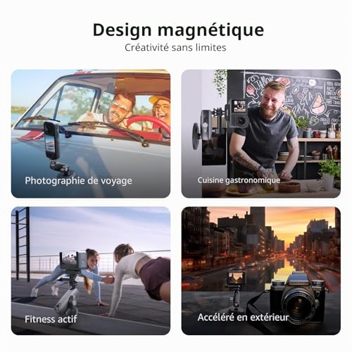 Support magnétique pour GoPro et DJI stable sans vibration en métal