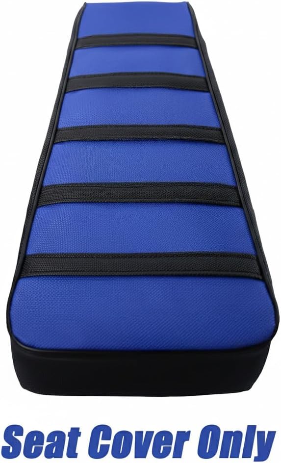 JMCHstore Blue Ribbed Mini Bike Seat Cover, Gripper Soft Seat Cover for Coleman ct200u Mini Bike 196cc Baja DB30, Hisun ct200u 196cc 200cc Trail Cushion Replacement Parts