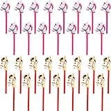 Haconba 30 Pcs Inflatable Horse Stick Blow up Horsehead Stick Inflatable Cowboy Cowgirl Pony Stick Horse Stick Balloons for Birthday Christmas Pool Cowboy Theme Party Decoration (Color set 2)
