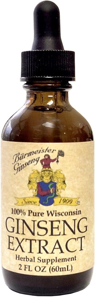 Burmeister American Ginseng Extract – 100% Pure WI-Grown, 2 Fl oz