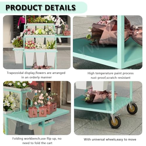 Présentoir de fleurs vertical anti-encombrement pour optimiser l'espace du magasin