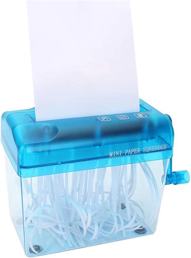 Portable Paper Shredder, Shredded Paper Manual Hand Paper Shredder