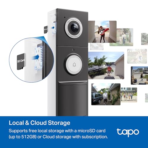 Smart Video Doorbell Camera with Chime, 2K QHD Color Night Vision, No Monthly Fee, for Home Security (D225)