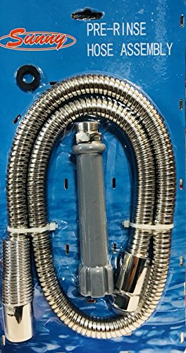 39" Stainless Steel Low Lead Flex Hose and Grip for Pre Rinse Faucets