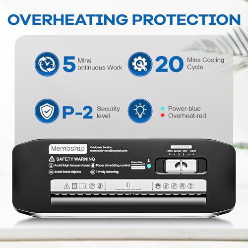 Paper Shredder for Home and Office Use, 7 Sheet Strip Cut Small Paper Shredder Without Basket for Home Office, Portable Shredder Extendable Arm Design with Overheat Protection,Jam  image 7