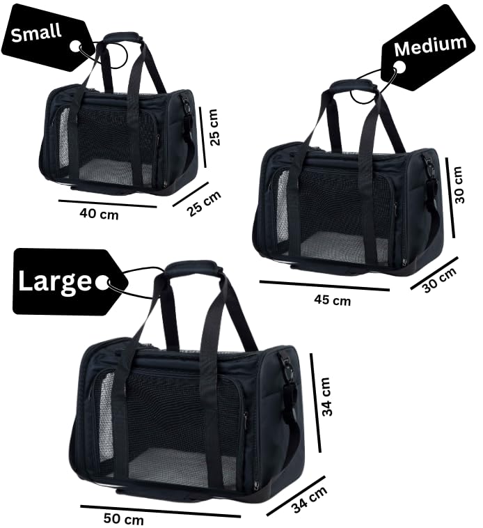 PetBuds Pet Carrier Bag, Soft Sided Foldable Cat/Dog/Pet Carrier Bag With Shoulder Strap & Multi-Layer Removable Mat - Image 2