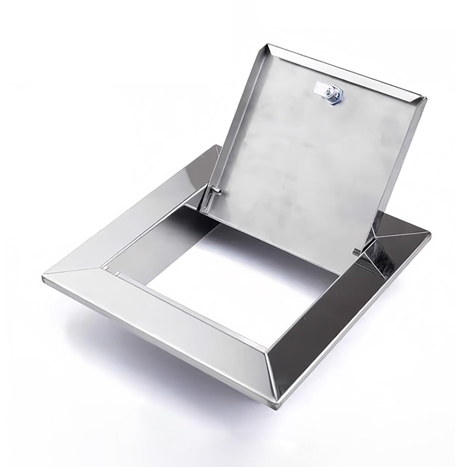 Panneau de porte d'accès en acier inoxydable avec serrure 30x90cm encastré