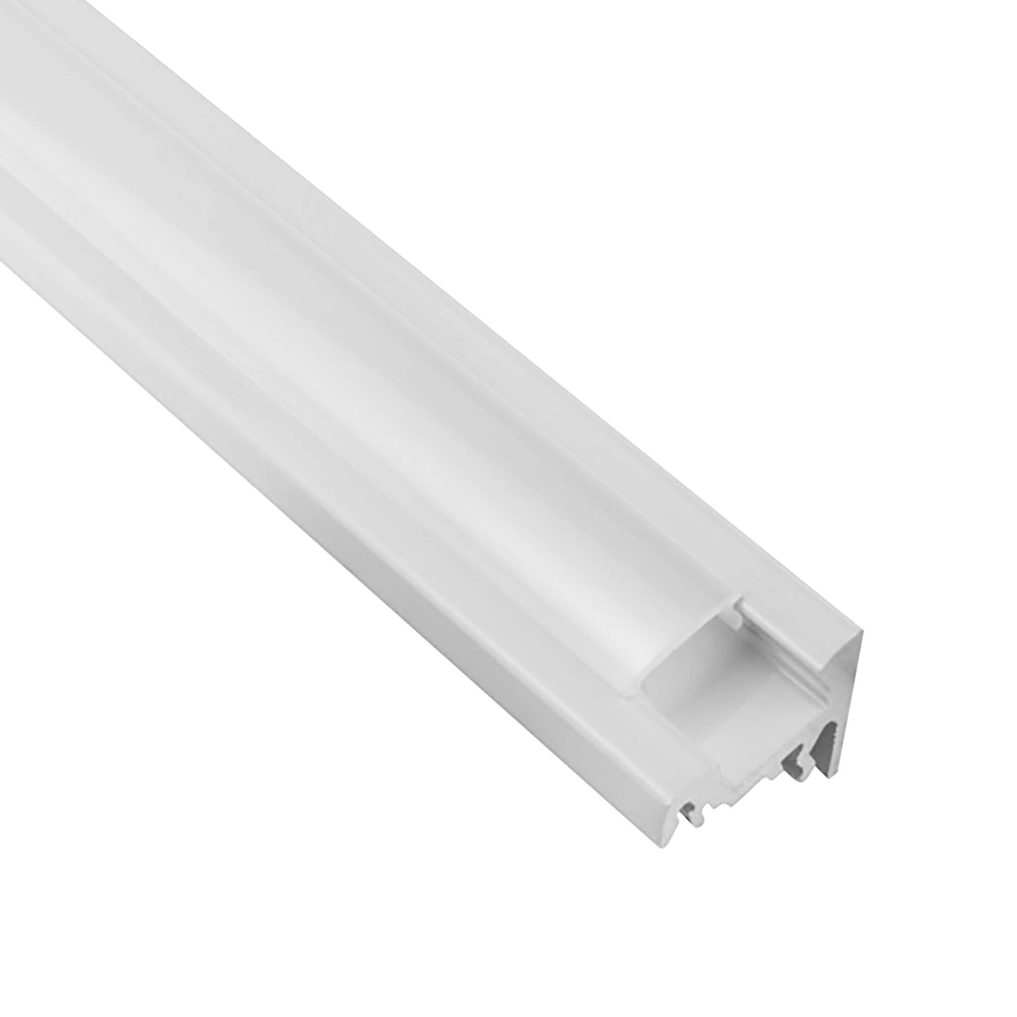 tktrading24 A20 LED Profil Weiss mit Abdeckung - Premium Eckprofil 30° - 1m milky