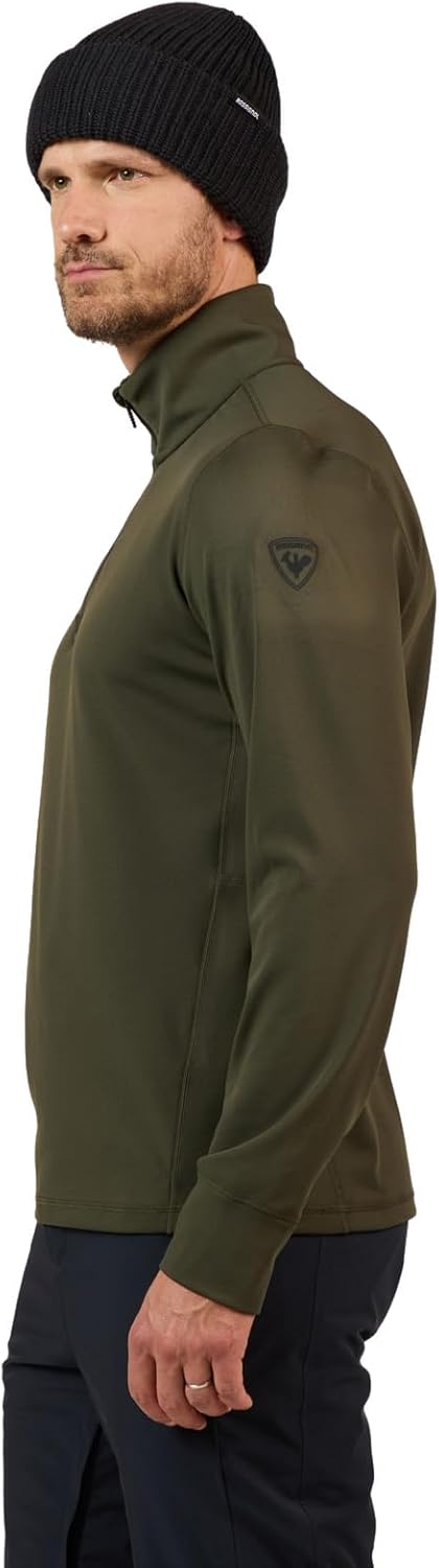 ROSSIGNOL Mid-layer Stretch Fleece Pullover for Men - Half-zip Fleece Jacket