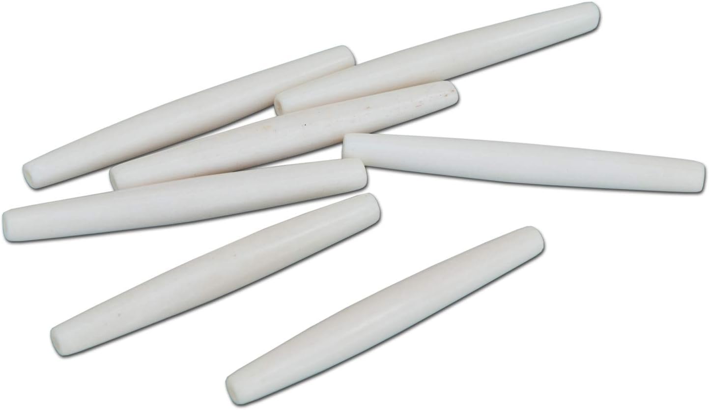 Genuine Bone Hairpipe - 2-1/2 inches, 100 Pieces
