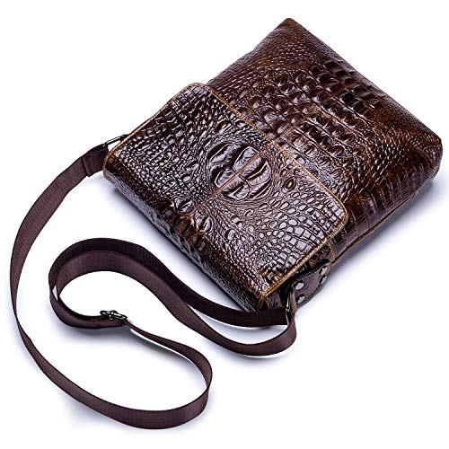 SDINAZ Borsa da Uomo a Tracolla in Vera Pelle