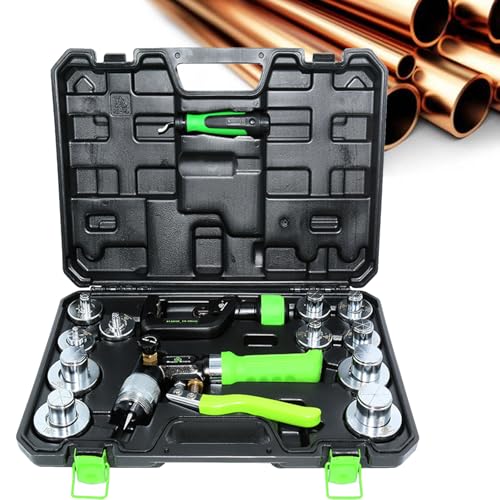 Expansor de tubería de cobre para fontanería y refrigeración, rebote automático, 11 tamaños, se adapta a 3/8 a 1-5/8 pulgadas, grosor de tubería de hasta 2 mm