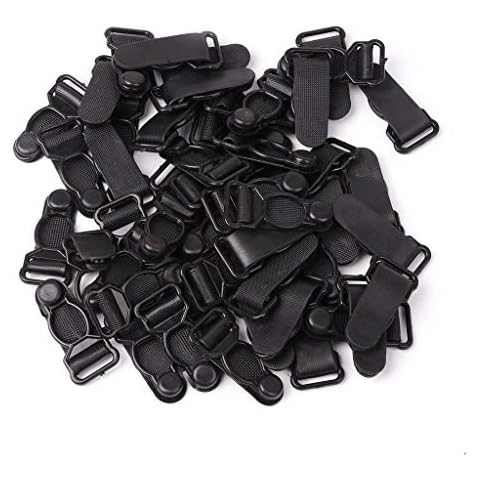 Buwei 50x Corset Leg Garter Belt Clip Hooks Suspender Ends Hosiery Stocking Grips Cover