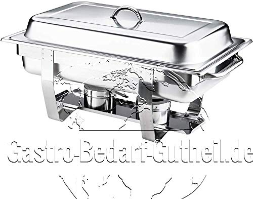 Gastro-Bedarf-Gutheil Chafing Dish Edelstahl, bestehend aus: 1 Gestell mit Deckelhalterung, 1 Wasserbecken 3… – Bild 3