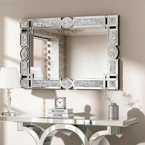Image of Bathroom Vanity Mirrors for Over Sink, 28x39 Inche Bedroom Mirrors for Wall, Wall Mirrors Decorative for Living Room, Decorative Mirror for Decor, Entryway Wall-Mounted Mirror