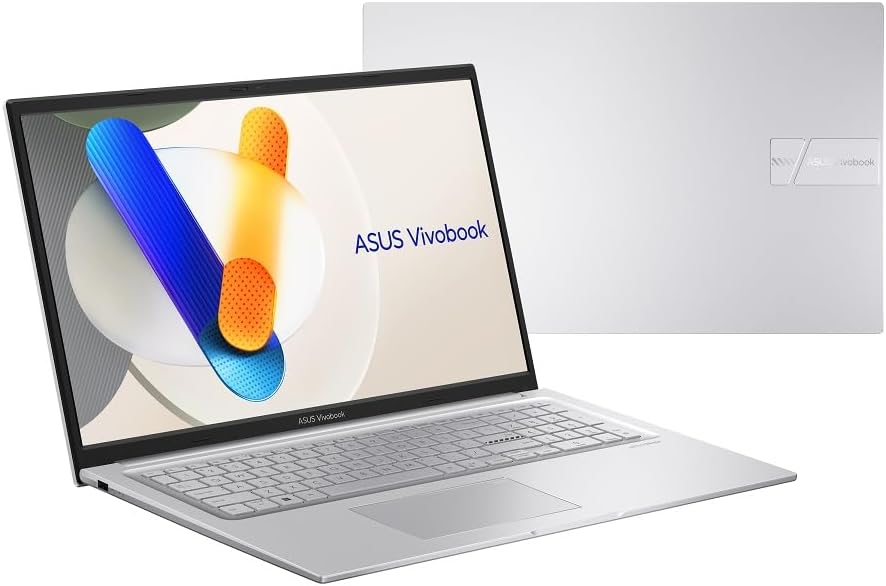 ASUS 2024 Vivobook 17.3” Laptop, FHD Display, Intel Core 5 120U, 16GB RAM, 1TB SSD, Fingerprint Sensor, HD Front Camera, Windows 11 Home; Cool Silver, F1704VAP-AS56