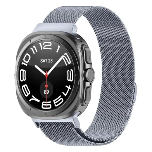 Pulseira Metal Milanes Magnetica para Samsung Galaxy Watch 7 Ultra 47mm (Cinza)