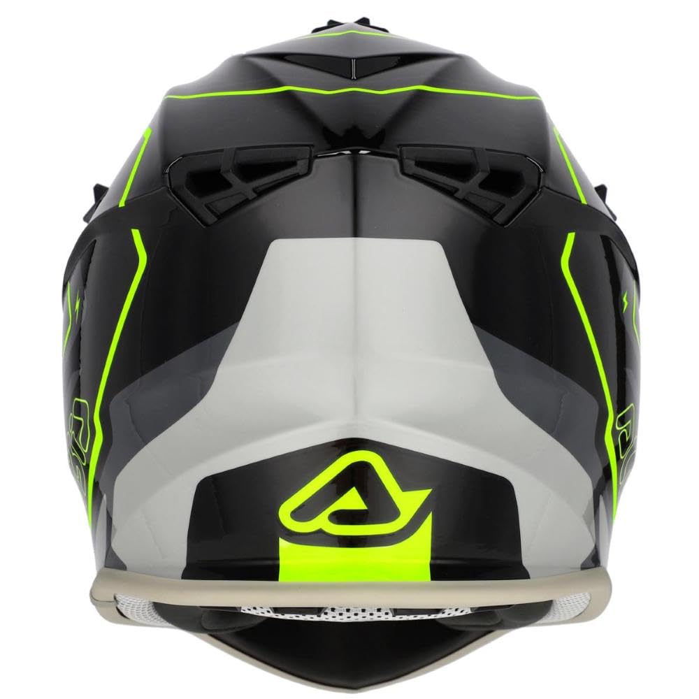 Casco Cross Acerbis Linear ECE 22/06 Nero Giallo fluo taglia M (57-58 cm)