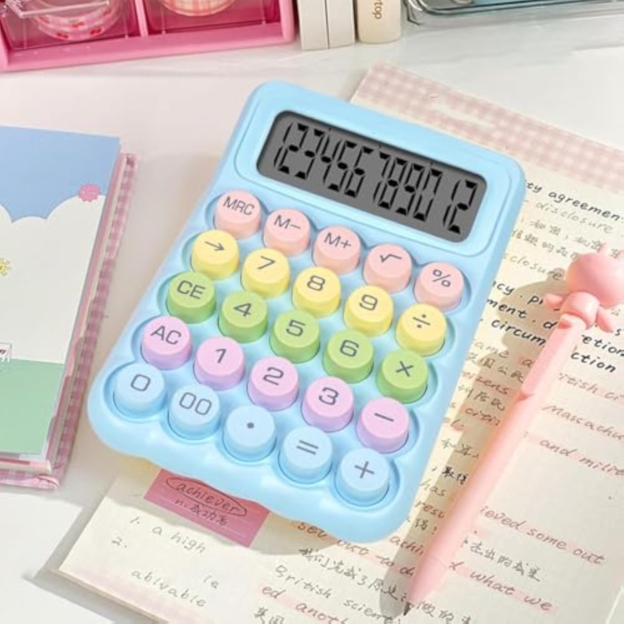 Colorful Calculator with 12 Digit Large LCD Display