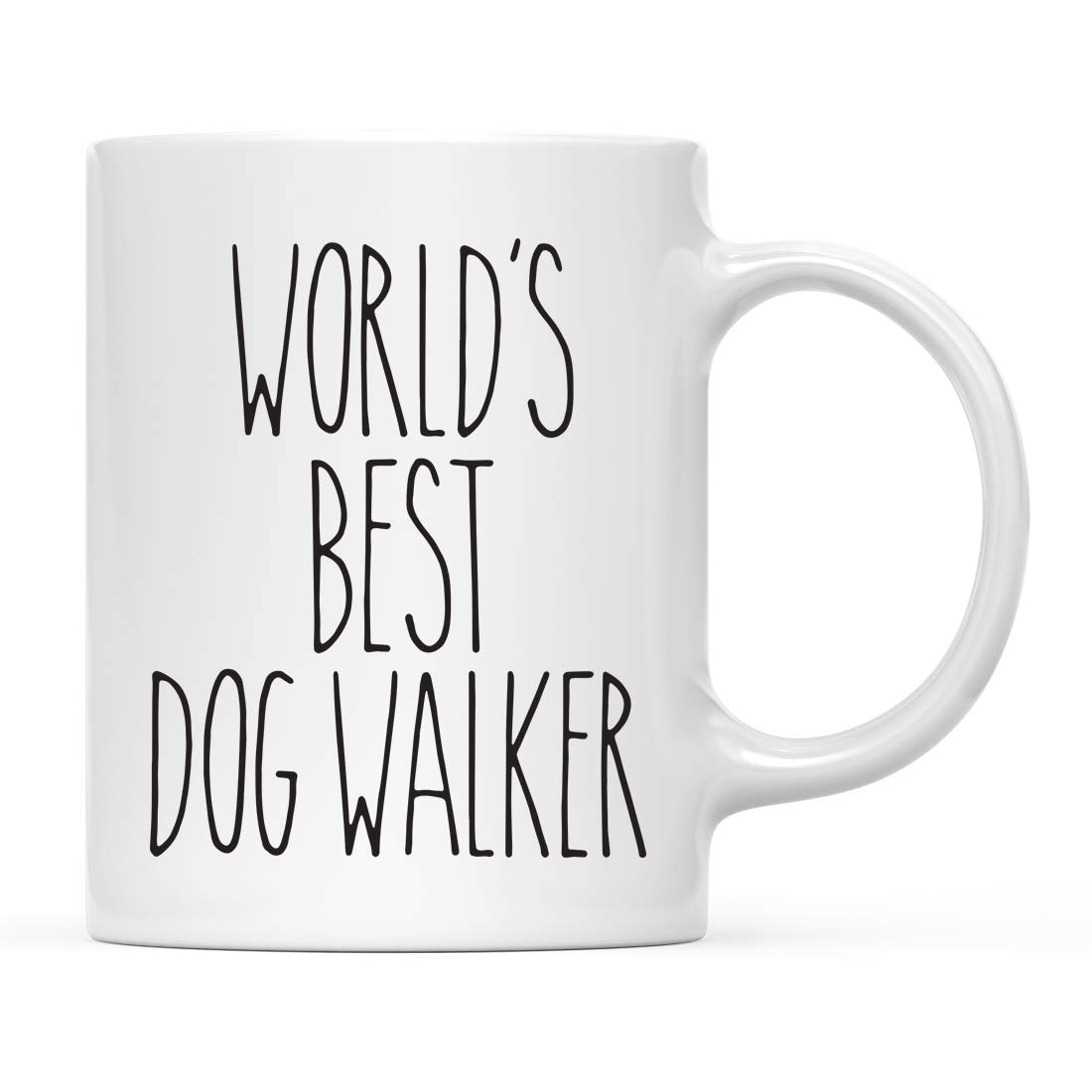 Andaz Press Farmhouse Rustic Kitchen Decor 11oz. Ceramic Coffee Tea Mug Thank You Gift, World's Best Dog Walker, 1-Pack, Birthday Christmas Gift Ideas Coworker Him Her, Gift Box
