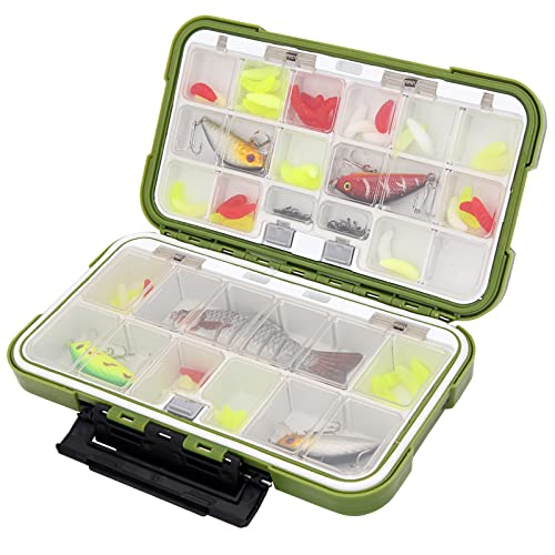 Small Tackle Box - Double-Sided & Adjustable Portable Tackle Box Organizer With Plastic Storage - Waterproof Mini Tackle Box For Hooks, Trout, Beads, Diy Tools, Survival Kit, Crafts, Car Maintenance #TOP10