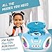 KLIM Candy Kids Boombox CD Player for Kids + New 2024 + FM Radio + Batteries Included + Cute Blue Radio CD Player with Speakers for Kids and Toddlers - Blue