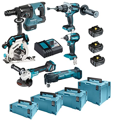 Combopack 6 machines 18V LXT (3x5,0 Ah) en MAKPAC - MAKITA DLX6085TJ