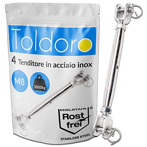 MISURE DISPONIBILI: i nostri tiranti per fune sono disponibili in diverse taglie e in diverse quantità. Sono prodotti in acciaio inossidabile AISI 316 estremamente robusto e stabile.