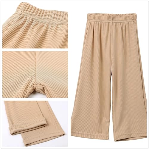 Image of TAOJIAN Baby Girls Kids Sleeveless Shirts and Wide Leg Pants Summer Clothes Sets
