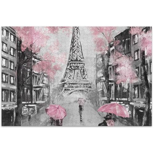 Kunst-Puzzle, Eiffelturm-Straßen-Puzzle, 500 Teile, für Erwachsene, weißer Elefant, Geschenke, lustig, Prime-Puzzle, Spielzeug-Spiel, Kunstwerk, 500 x 37 cm