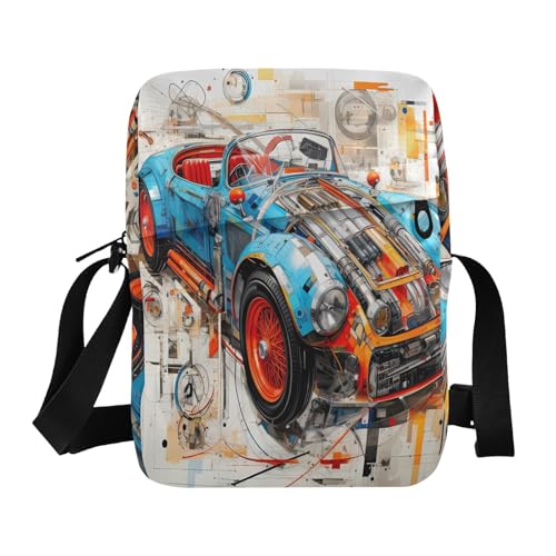 small messenger bag for men cross body bag men Woman Shoulder Handbags Adjustable Strap for Travel Travel- Coupe Blue