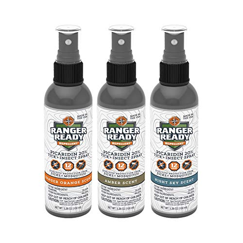 Ranger Ready Insect Repellent with 20% Picaridin Mist Spray Bottle, Ranger Orange, Amber