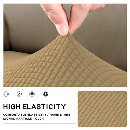 Image of Easy-Going Stretch Cushion Cover Sofa Cushion Furniture Protector Sofa Seat Sofa slipcover Sofa Cover Soft Flexibility with Elastic Bottom(Sofa Cushion,Golden) | Sofa Cushion Furniture Protector Sofa Seat sofa slipcover Washable sofa cover soft with Elastic Bottom Golden