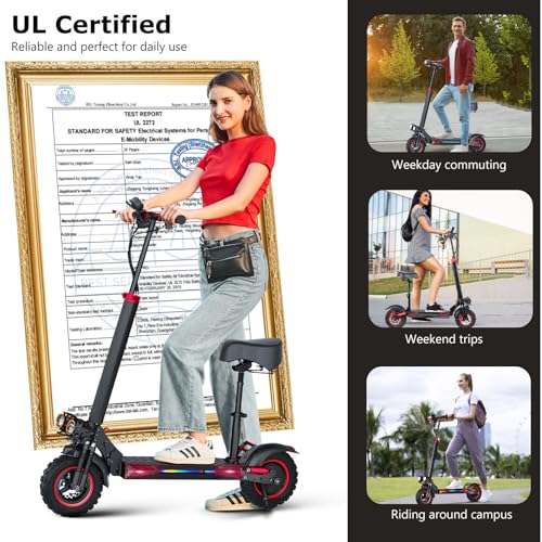 Offroad Electric Scooter Adults with Seat – 37-40 Miles Long