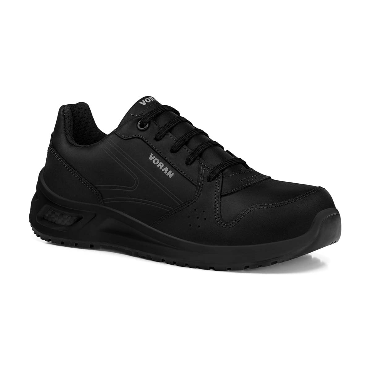 Sponsored Ad - Men's All-Black Comp Toe Work Shoe Lightweight Comfortable Ergonomic EH Slip Resistant Safety Footwear for Warehouse & Manufacturing