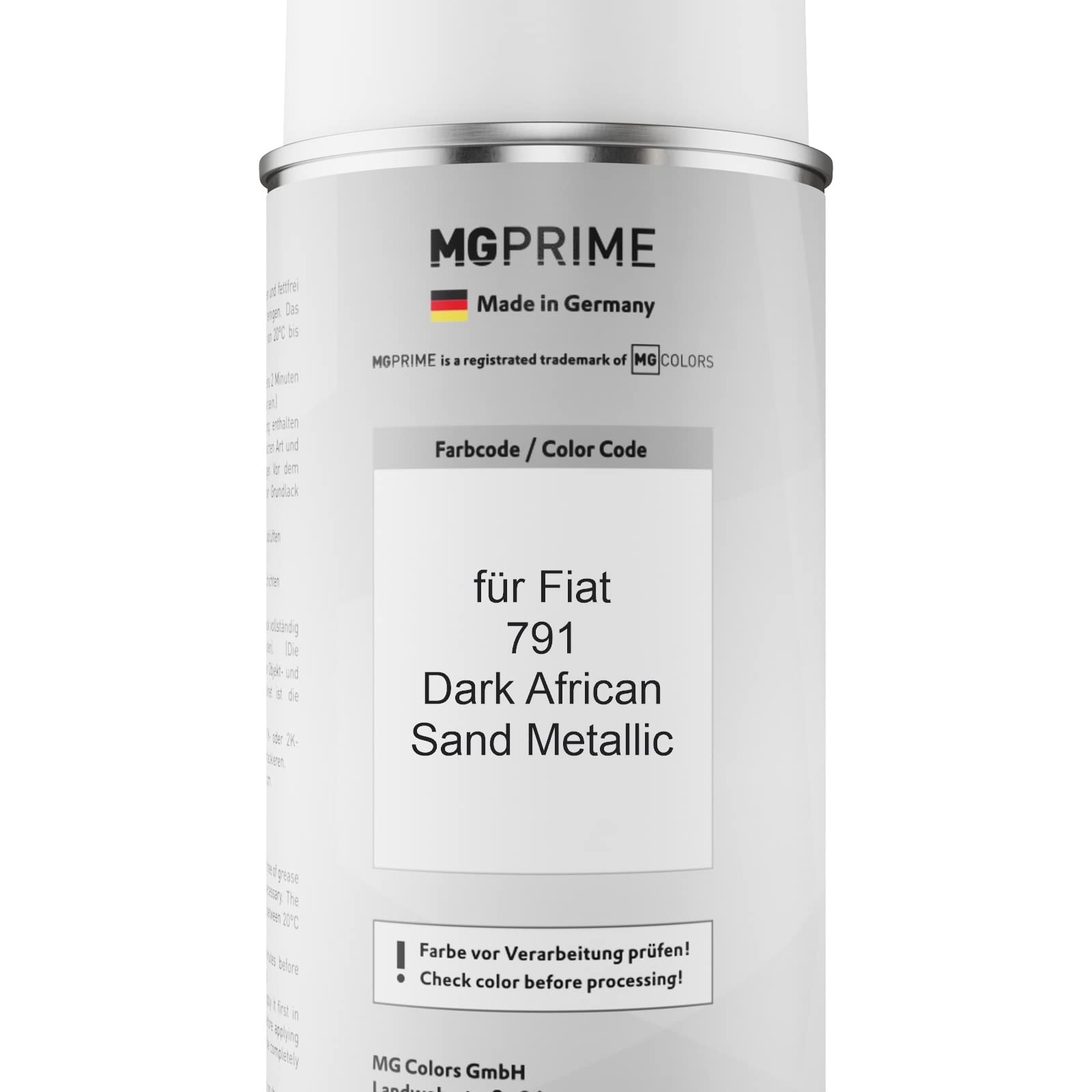 MG PRIME Autolack Set Spraydose für Fiat 791 Dark African Sand Metallic +2K