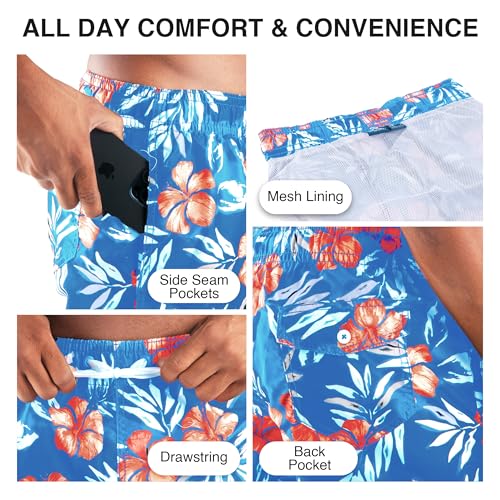 Image of Kanu Surf Men's Big Viper Extended Size Stripe Swim Trunk