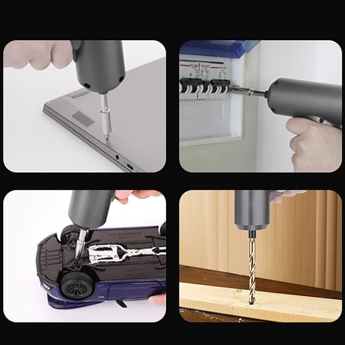 Kresal Cordless Electric Screwdriver Set, Small Automatic Black Screw Driver Kit 5 N.m Torque, USB Rechargeable Power 32 in 1 3.6V Smart Battery Screwdriver with LED Work Light - Image 5 thumbnail