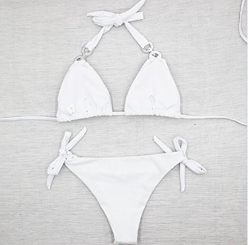 YAUASOPA Women 2PCS Shiny Diamond Bikini Set Tankini Sexy Bra Swimsuit Praty Bathing Suit4