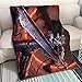 QTRT Berserk - Guts Schwert Swing Pose 3D Printed Decke Cartoon Anime Charaktere weichen Plüsch-Flanell-Decke Quilt Anime Fans Otaku Geschenk Bedding (Color : Artificial Cashmere, Größe : 70x100cm)