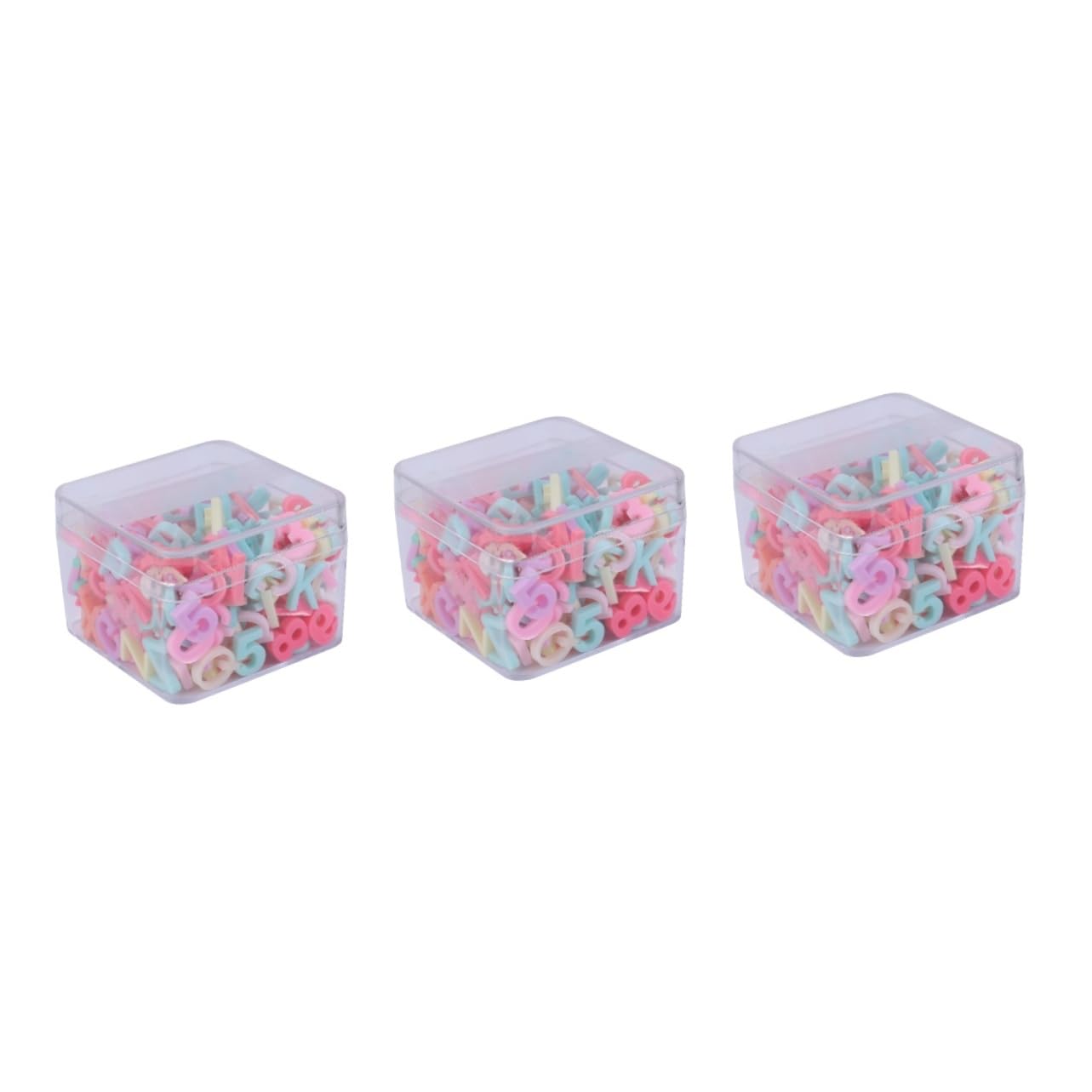 PLAFOPE Juego De 3 Pulseras Con Cuentas Y Figuras Del Alfabeto Letras Acrílicas Y Colgantes De Resina (200 Piezas)