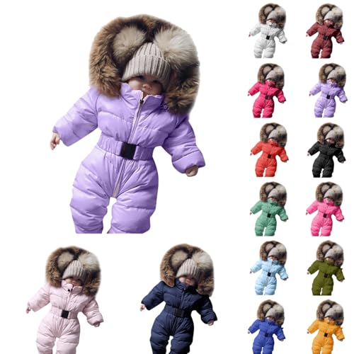 Generisch Neugeborenes Baby Bär Strampler Outfit Anzug Umschlag Fäustlinge Füßlinge Mädchen Jungen Winter Schneeanzug Fleece Kleidung Kapuzenoverall Kuschelige Hausschuhe Kinder