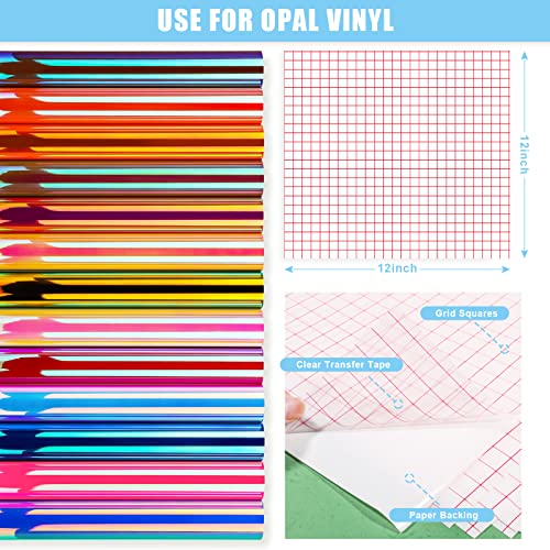 Image of GIRAFVINYL Clear Transfer Tape for Opal Vinyl 6pcs Red Line Vinyl Transfer Paper Tape for Vinyl Decals,Signs, Windows, Stickers,12 inch X12 inch