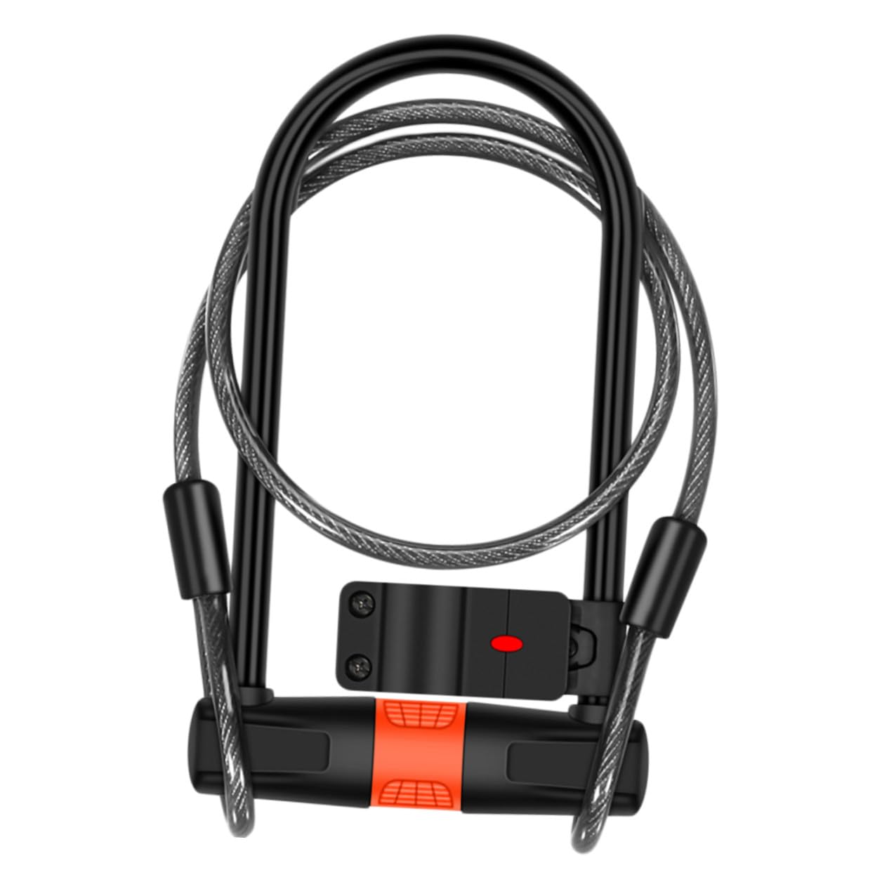 VICASKY Lucchetto Catena Antifurto per Bici Moto Cavo in Acciaio Legato Chiave Accessori per Mountain Bike Biciclette Elettriche Nero Arancione