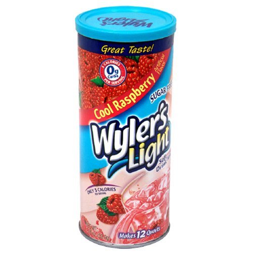 Wyler's Light Sugar Free Drink Mix, Cool Raspberry, 1.16-Ounce (Pack of 12)