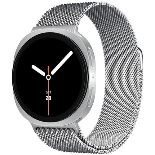 Image of Compatible with Samsung Galaxy Watch 8 Strap Metal 40mm /44mm magnetic milanese Loop Galaxy Watch 8 Classic Band 46mm Replacement Watchband Black Gold Rose Pink (No Watch)